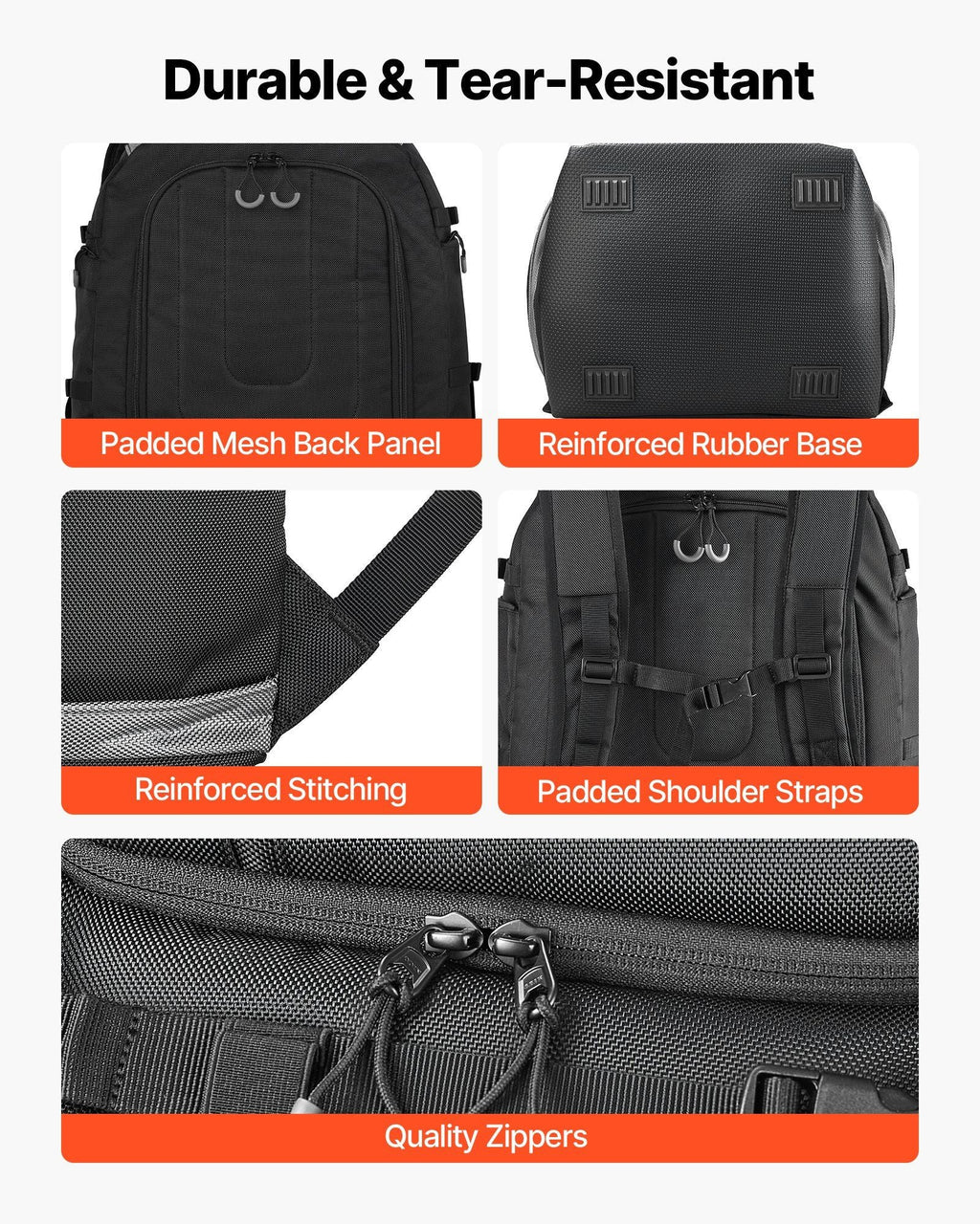 Skischuhtasche Snowboardstiefel Reise-Rucksack 55L Wasserdicht Oxford Schwarz